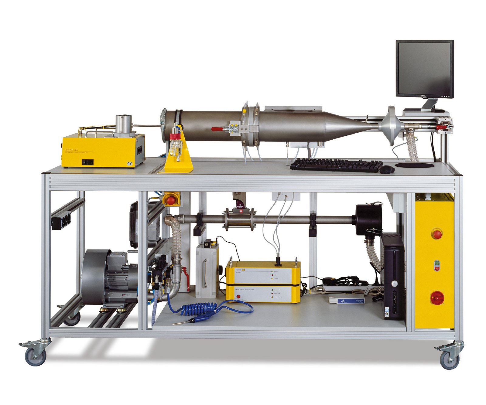AFC 132 Filter Media & Small Filter Element Test System workflow diagram